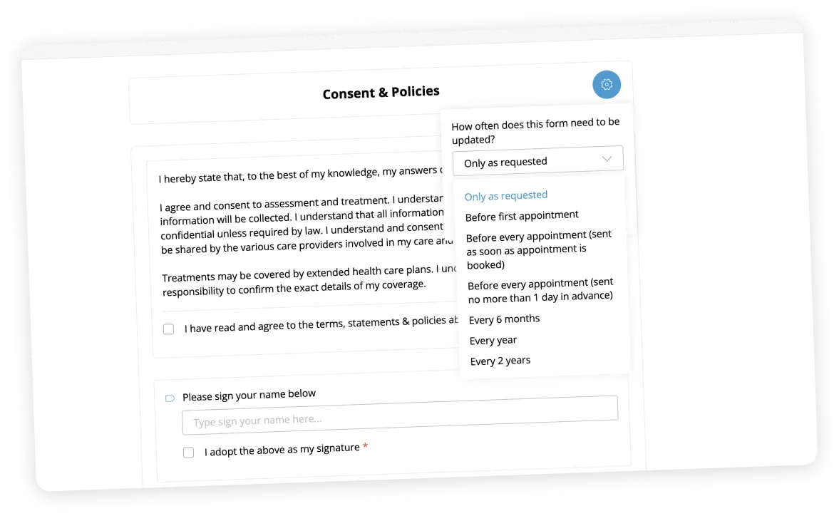 Electronic Consent Forms ClinicSense